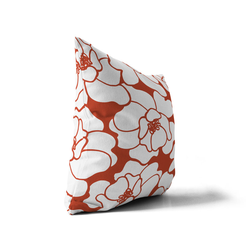 Housse de coussin d'extérieur et insert, Orangé, 19 po x 19 po, Carré