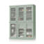 Garde-manger 100% bois massif 48,5 po avec portes en verre givré, 2 tiroirs et tablettes réglables-1992081452