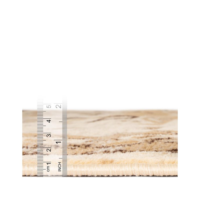 Tapis ivoire / beige Eesi, Rectangle 2 pi 2 po x 3 pi 1 po
