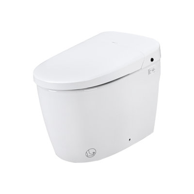 Smart Toilet Bidet , Seat Heat, Remote Control, Night . Ceramic, 15.19In Width, 100.31Lb Package Weight With , Blackout Flush, Soft Close. White 26.96In Depth, 19.48In Width