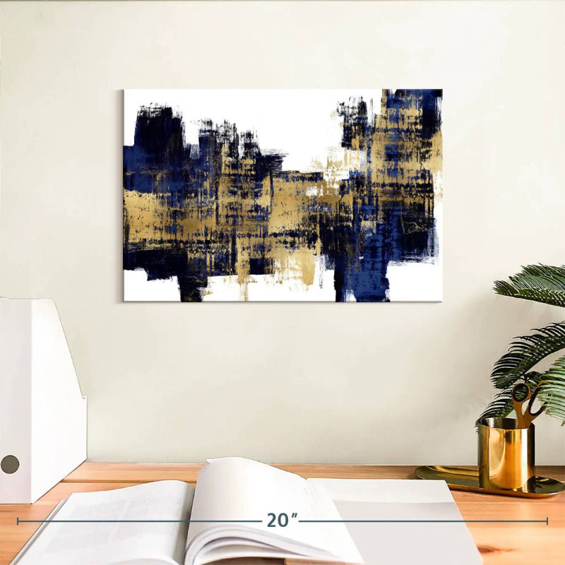 Or vibrant sur bleu