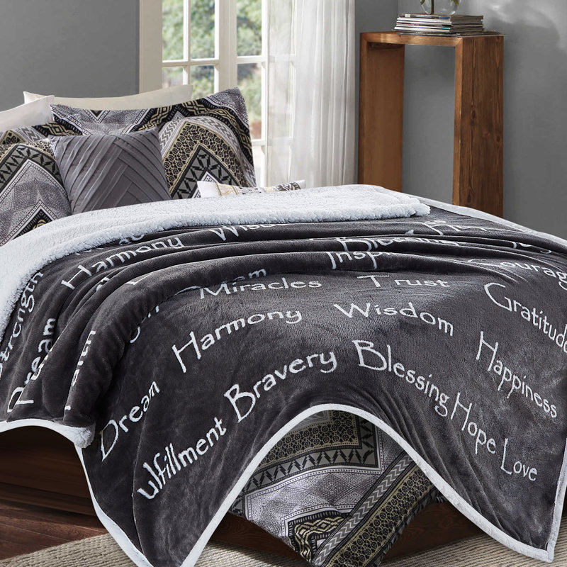 Couverture d’impression polaire cadeau Clavene, Gris
