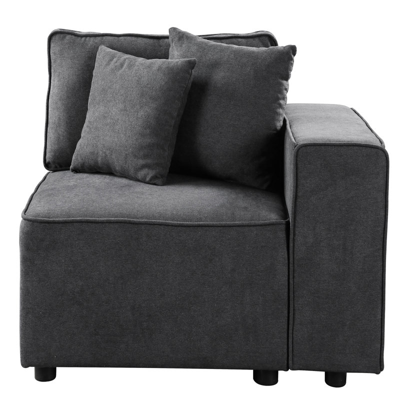 Fauteuil chic gris avec assise stable et personnalisable