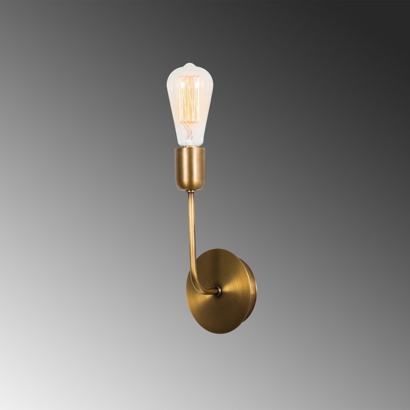Vintage Metal Wall Lamp, 10.6 x 4.7 x 10.6 inches | Solid Color Design, Nostalgic Glam | E27 Socket, Max 40W | IP20 Rated | Perfect for Home Decor & Accent Lighting | Durable Metal Body, Base Plate: 4.7 inches Diameter