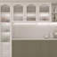 Naturel Dorato blanc et or 12,6 po X 12,92 po Carreau de mosaïque en marbre poli imbriqué