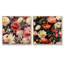 Native Grace - Jardin sauvage rose - Ensemble de 2 collages floraux carrés-101849856-101849855