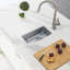 Évier de cuisine encastré ou encastré à simple cuve en acier inoxydable de calibre 18 de 9 po x 18 po.-131083454