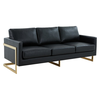 Bellago 83.5'' Faux Leather Sofa