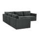 Deirdre 5 - Piece Modular Velvet Reversible Sectional