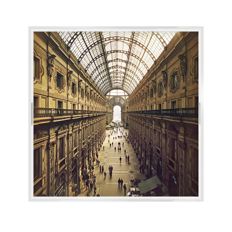 Galleria Vittorio Emanuele II Tray by Slim Aarons-1/4" Clear Cast Acrylic-Small