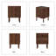 Ensemble de 2 tables de chevet cannelées 18 tiroirs 18 "avec prise de charge et pieds en bois massif, table de bout avec rangement, table de chevet moderne de style Mid-Century pour la chambre à coucher-2067640453-2067640455