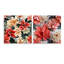 «Subdued Coral Tropical» - Ensemble d'art mural en verre acrylique Coastal Tropical-103921929