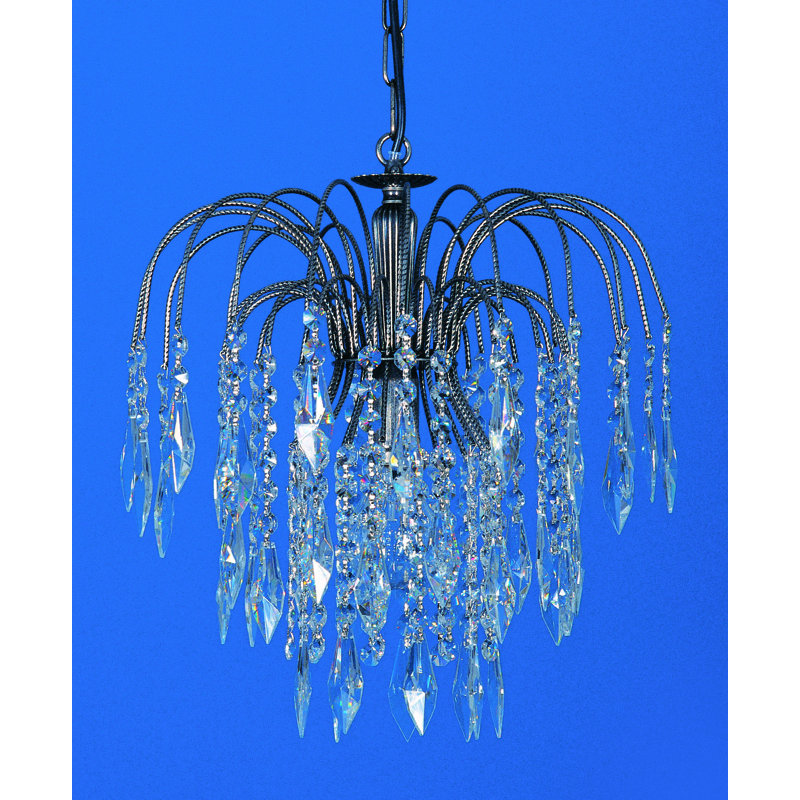 1 - Light Antique Nickel Crystal Pendant