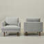 Ensemble de 2 fauteuils pivotants rembourrés Miller-1676801465