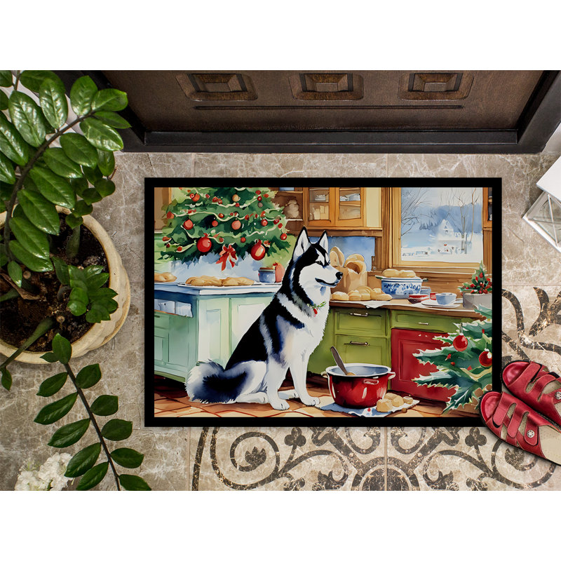 Paillasson Husky sibérien Junya DAC3884, L 18 po x L 27 po