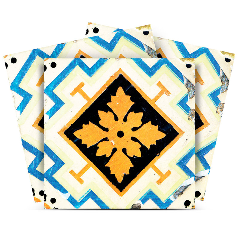 Carreaux amovibles en forme de flocon de neige doré 12 po x 12 po