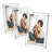 4X6 Acrylic Picture Frames 3 Pack, Clear Picture Frames With Stand, Magnetic Frame Acrylic Lucite Frameless Transparent Cubes Floating Gift For Home Office Desktop Display Horizontally