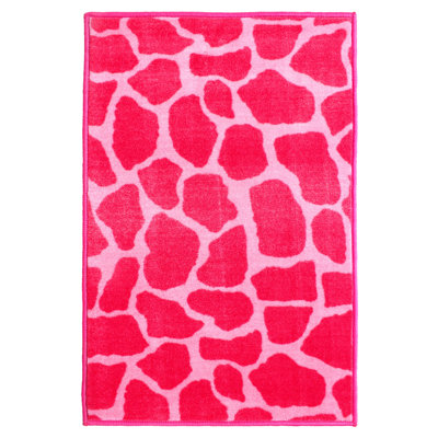 Tapis rouge à imprimé animal