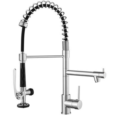 Kitchen Sink Faucet With Pull-Down , , Single Lever Handle, 360-Degree Rotation, Convenient Control Commercial Spray, Easy Clean Surface