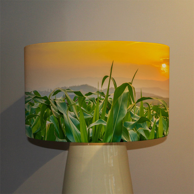 25 cm H Drum Canvas Pendant Shade ( Clip On )
