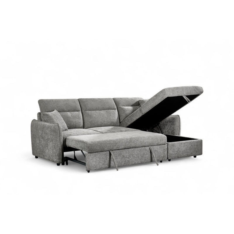 4 Seater Sofa Bed, Right Hand Facing, Grey