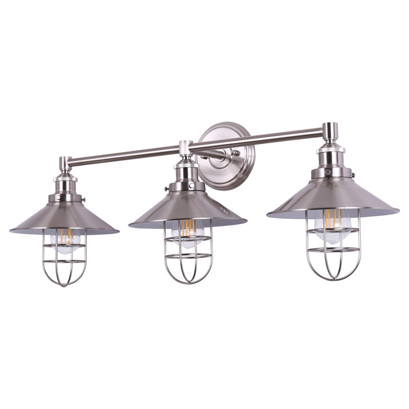Sikes 3 - Light Dimmable Vanity Light, Brushed Nickel