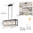 Metal Crystal Industrial Farmhouse Chandelier Dining Room Lighting Fixtures Suitable For Kitchen Island, Dining Room, Living Room-168119088-168119087