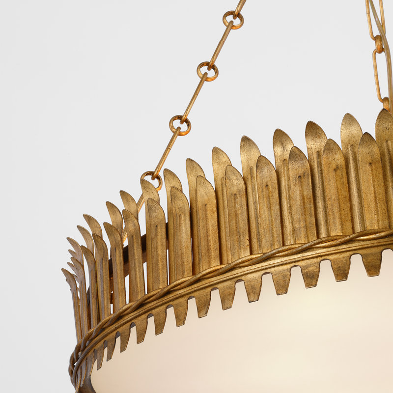 Leslie 6 - Light Chandelier, Golded Iron