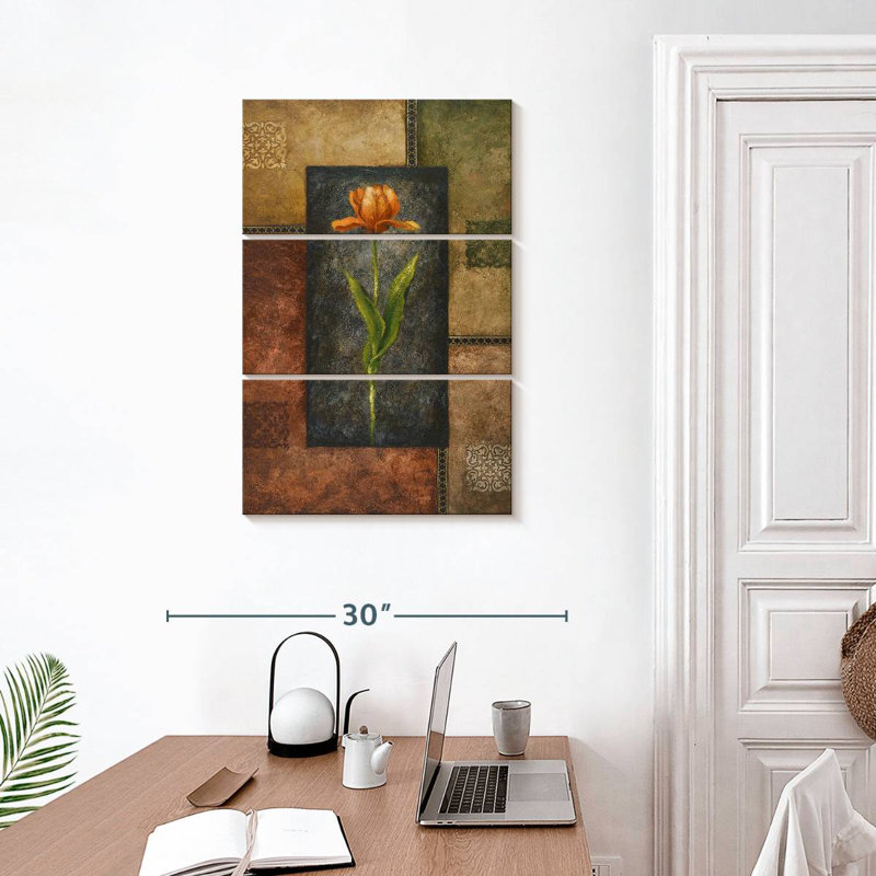 Tulipe orange antique Harnek, H 32 po x l 20 po