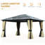 Showstead 3.6 x 4m Hardtop Gazebo Canopy with Polycarbonate Roof