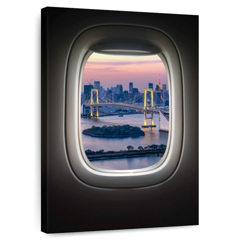 Tokyo From Airplane, 24" H x 16" W