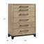 Commode 6 tiroirs caramel et cacao