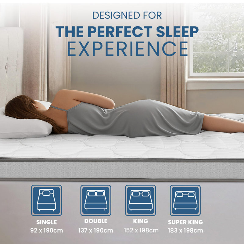 Premium Stripe Generously Filled Mattress Topper, Double