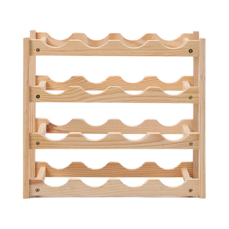 Sykesville 24 Bottle Open Shelving Wine Bottle Rack Yellow
