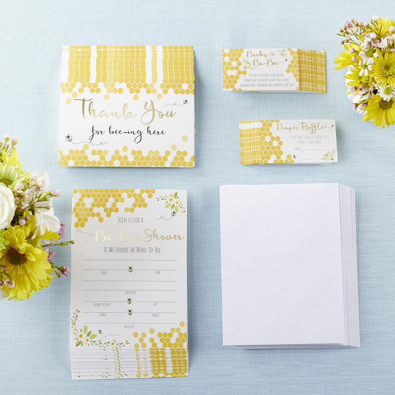 Ensemble de cartes Sweet As Can Bee Invitation & Thank You (ensemble de 25)