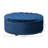Miralena round shape Ottoman in Royal Blue Velvet, 15'' H X 37.25'' W X 37.25'' D-918608199
