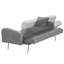 Canapé-lit ajustable en tissu molletonné gris 69 po, canapé multifonctionnel pour petits espaces de chambre à coucher-1936319426