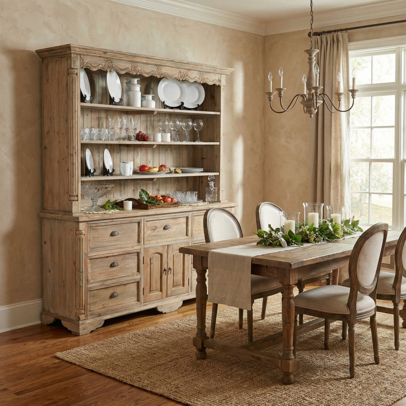 Armoire en porcelaine flavio farmhous, Bahut avec finition naturelle Farmhouse Cote De Az