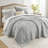 Mina Waffle Weave Textured Cozy Quilt Set-102616695-102616696