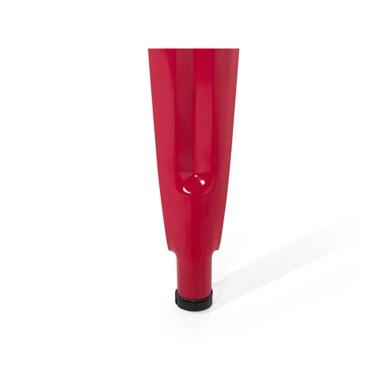 Redcar Counter Stool with Metal Frame, 60cm H x 34cm W x 34cm D, Red/Gold