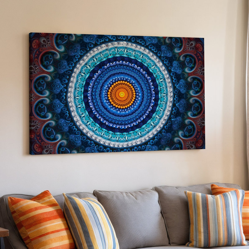 Reproduction d'art sur toile Mandala, H 9 po x l 12 po