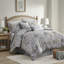 Ensemble d'édredon traditionnel gris 6 pièces Hallie-28135047