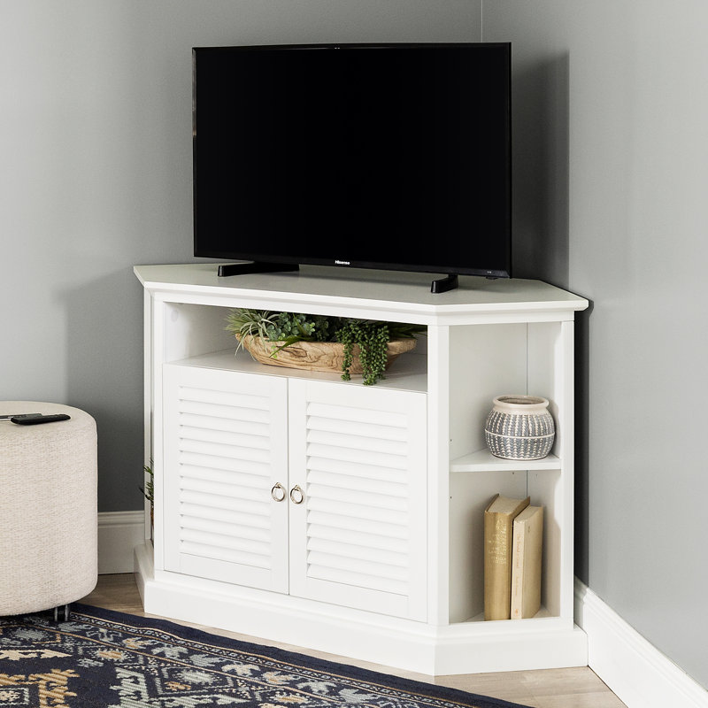Meuble télé d'angle pour téléviseur de 50 po ou moins Apriel, Blanc