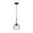 1-Light Kitchen Island Pendant with Clear Hammered Glass Shade-813439399