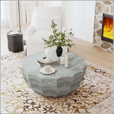 Modern Waterproof Coffee Table in Magnesium Oxide