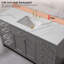 Plateau de meuble-lavabo simple 60 po en quartz avec lavabo - pour remplacement de meuble-lavabo, sans armoire