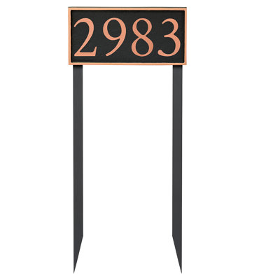Plaque d'adresse pour pelouse sur 1 ligne