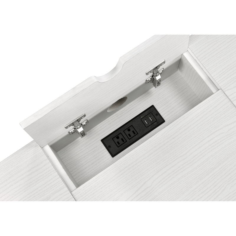 Bureau intégré - Largeur de 105 cm (41,35 po) - Finition naturelle et noire - Porte-documents - Grande surface de travail et tiroir