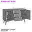 Buffet 47,3 "Mid-Century avec 2 portes et 3 tiroirs - Console de rangement en bois pour salle à manger et salon, noyer