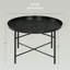 Table basse ronde 24 po avec plateau martelé, table de centre en métal rétro pour le salon, la chambre à coucher, la table d'appoint, HOMcom